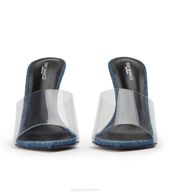 Stöckelschuhe| de Tony Bianco Frauen Mylo-Absätze klares Vinylit/blauer Denim 462488